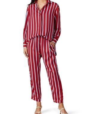 Sweet Baby Jamie Red Blue Striped Pull On Pants S
